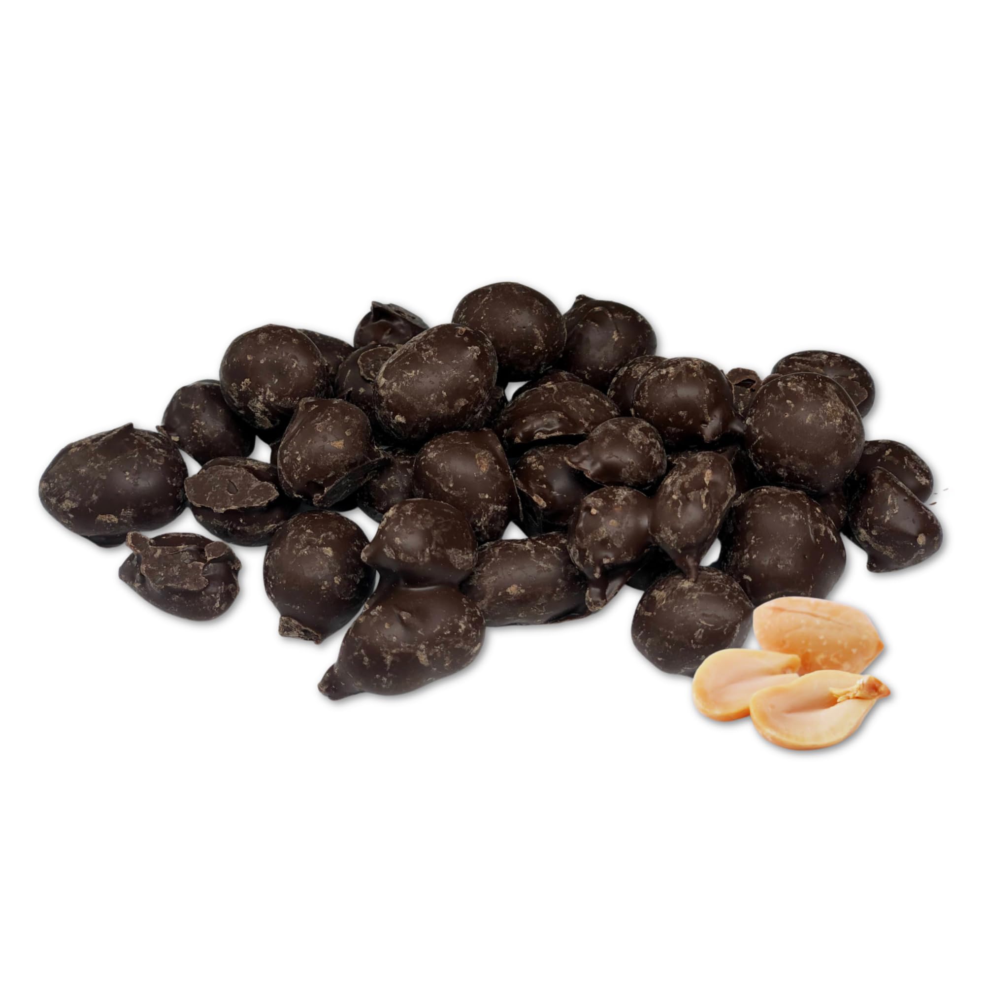 Premium Dark Chocolate Double Dipped Peanuts - 2lb Bulk Candy | Wholesale Chocolate Covered Peanuts for Parties, Gifts & Snacking