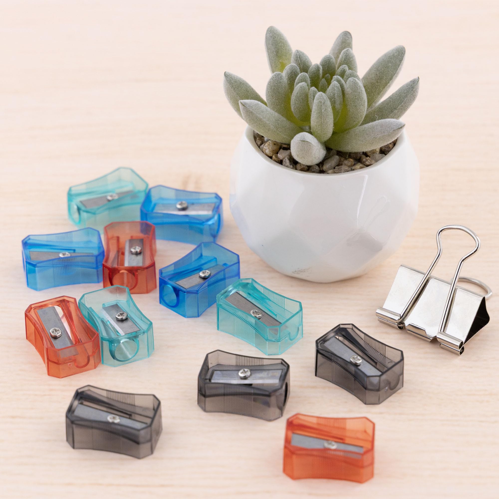 BAZIC Single Hole Pencil Sharpener with Square Blade - Standard Size for Pencils & Crayons - 12 Pack (144 Total) - Perfect for School, Office & Art Supplies