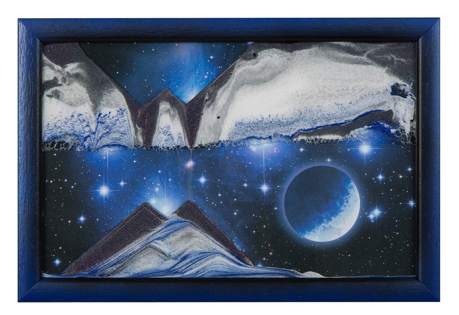 Sand Picture Art - Small Blue Planet Movie Themed Decoration for Home & Office Desk | Relaxing Kinetic Sand Art for Stress Relief & Meditation