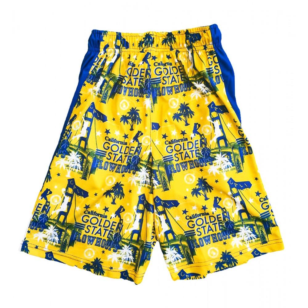 Golden State Warriors Boys' Basketball Shorts - NBA Team Logo Athletic Shorts for Kids - Perfect for Basketball Games, Practice & Casual Wear