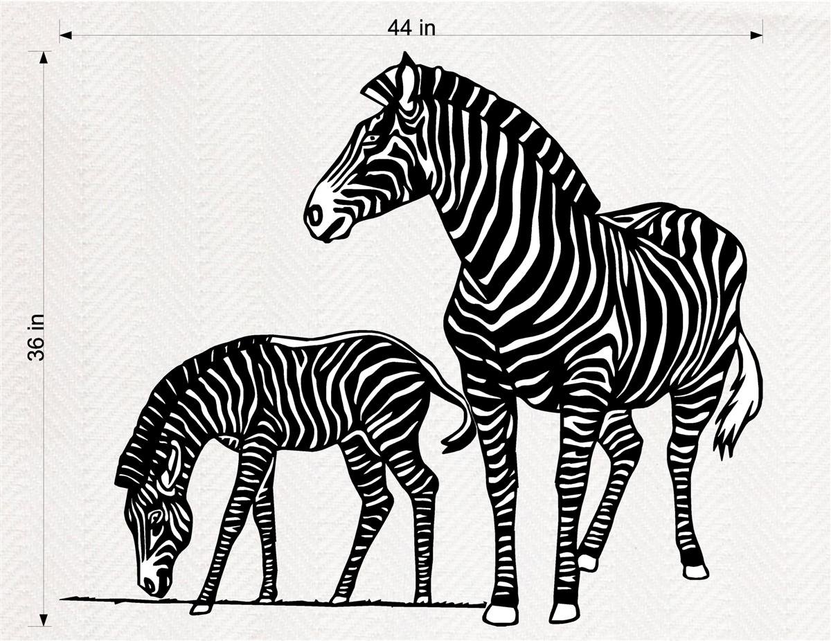 Zebra Wall Decals - Removable Animal Safari Stickers for Nursery, Kids Room & Classroom Decor - Perfect for Jungle Theme, Zoo Party & Baby Shower Gifts