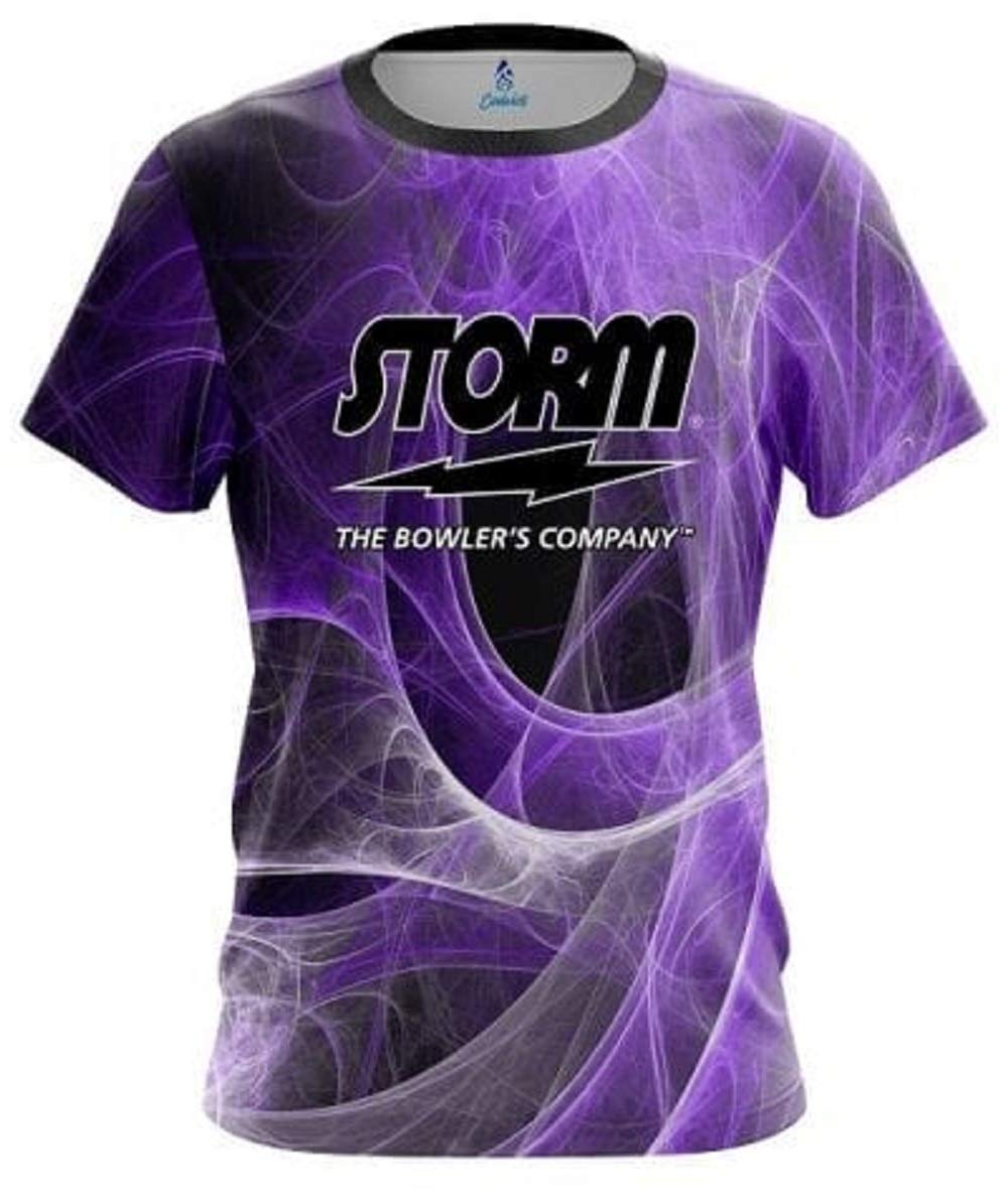 Storm Energy Swirls Purple Bowling Jersey - Breathable Performance Shirt for Men & Women - Perfect for League Play, Tournaments & Casual Bowling Nights