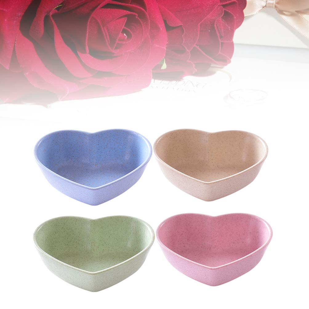 **Cabilock 4-Piece Chocolate Shoe Mold Dish Set - Heart-Shaped Skillet, Seasoning Bowls, Appetizer Plates & Sauce Dishes - Eco-Friendly Wheat Straw Material for Baking, Snacks & Party Serving**    *(Perfect for Chocolate Making, Candy Display, Small Appetizers, Sauce Dipping, and Stylish Kitchen Decor)*