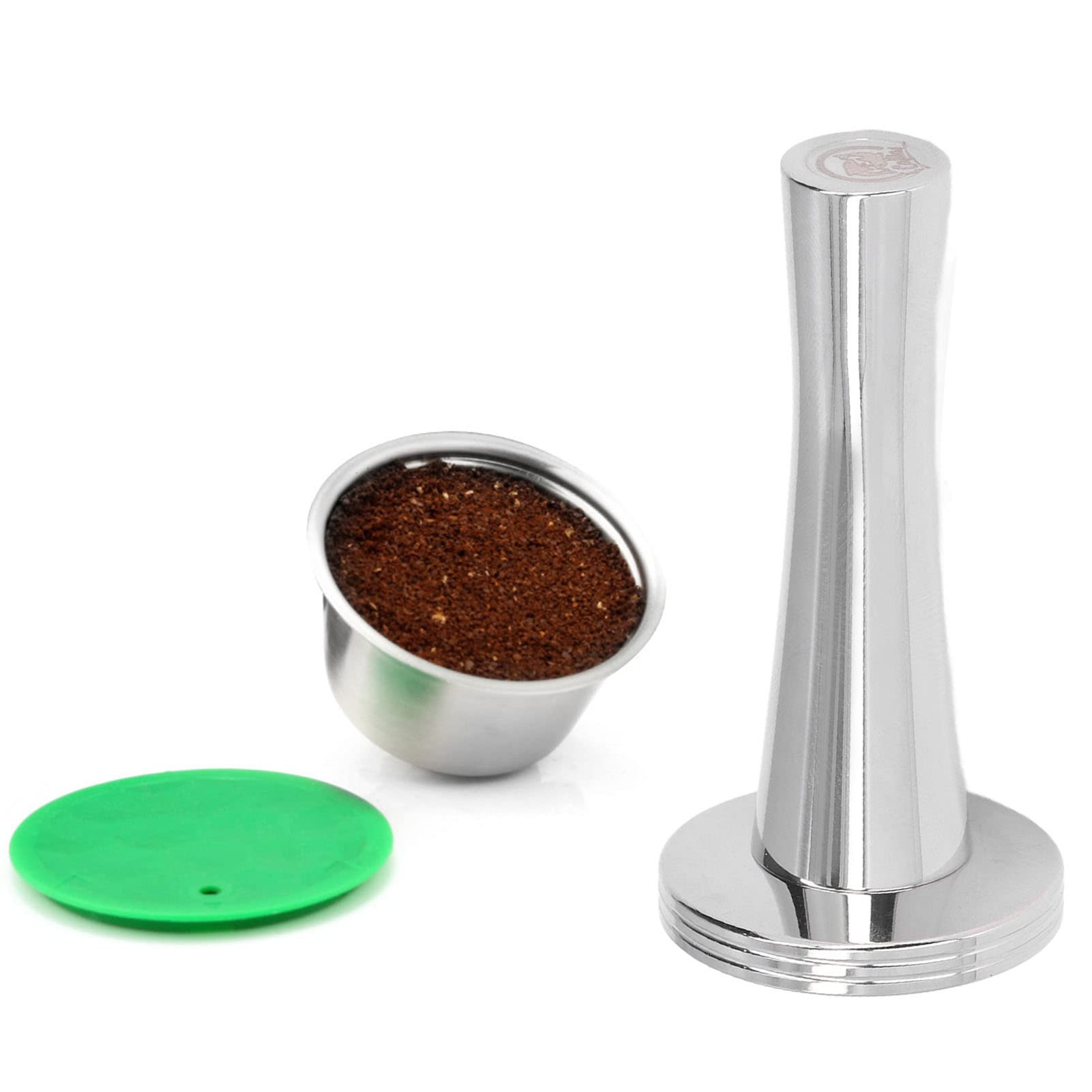 Premium Stainless Steel Coffee Powder Tamper - Heavy Duty Espresso Press Tool for Barista & Home Use | Safe, Durable & Ergonomic Design for Perfect Coffee Grounds | Ideal for Espresso Machines, French Press & Coffee Making