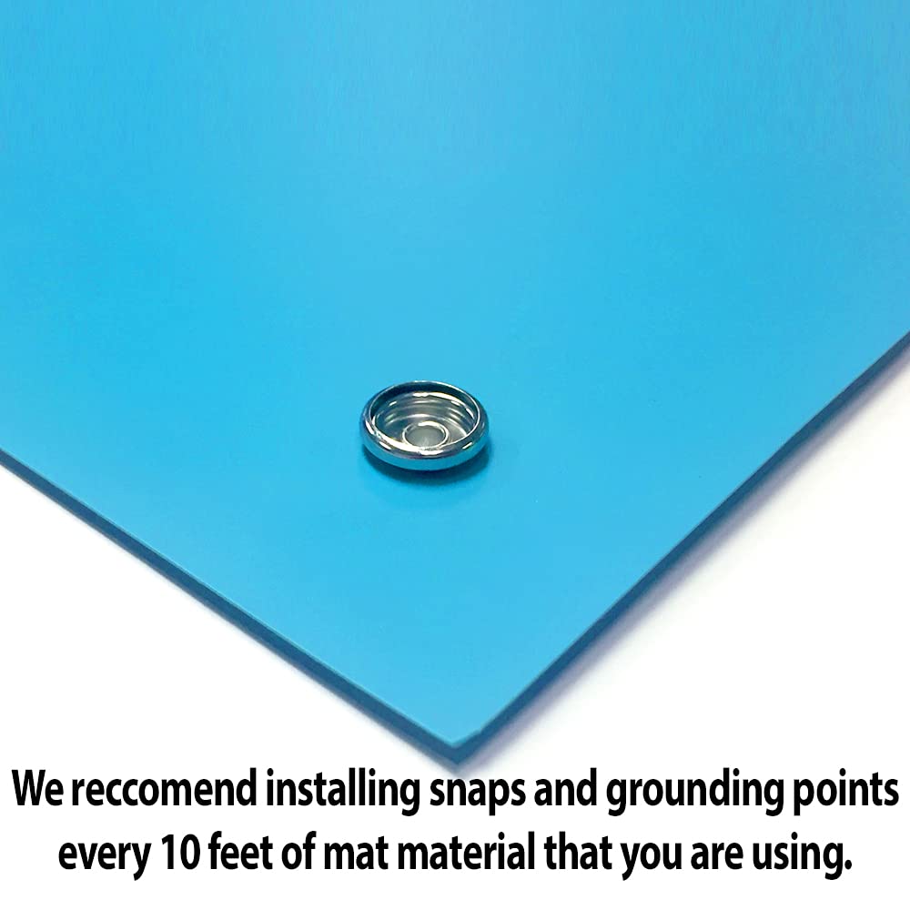 Dual Layer ESD Safe Rubber Workbench Mat - 24x120 Inch Anti-Static Soldering Mat for Electronics Repair, Phone & PCB Workstation (Blue) | Ideal for Electronics Labs, Phone Repair Shops & DIY Workstations