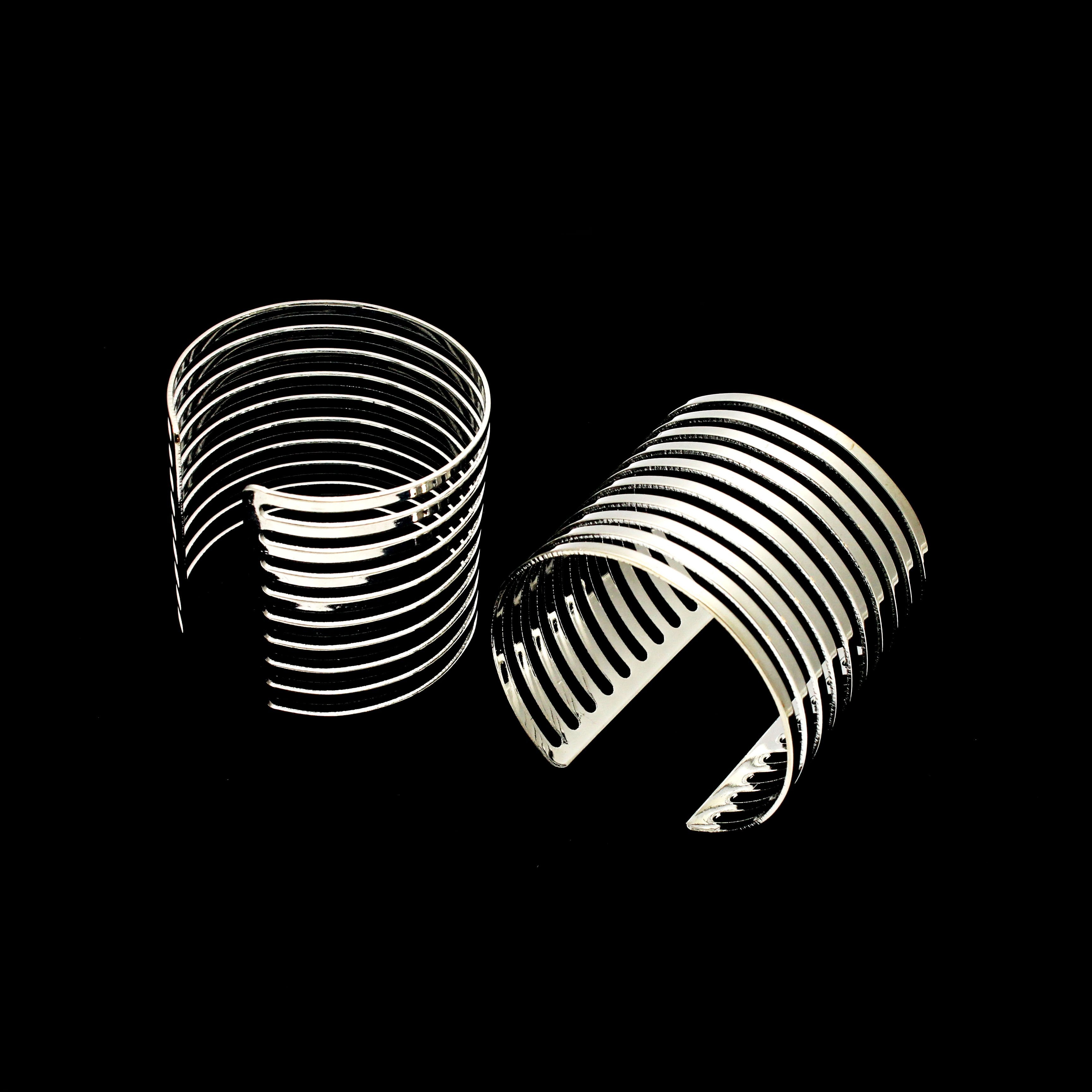 2Pc Set Cuff Bracelets for Women - Elegant Adjustable Wristbands for Daily Wear, Parties & Special Occasions