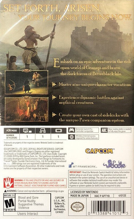 Dragon's Dogma: Dark Arisen - Epic Fantasy Action RPG Game for PC, PS4 & Xbox One - Explore Open World, Battle Monsters & Customize Characters - Perfect for Adventure & Fantasy Gaming Enthusiasts