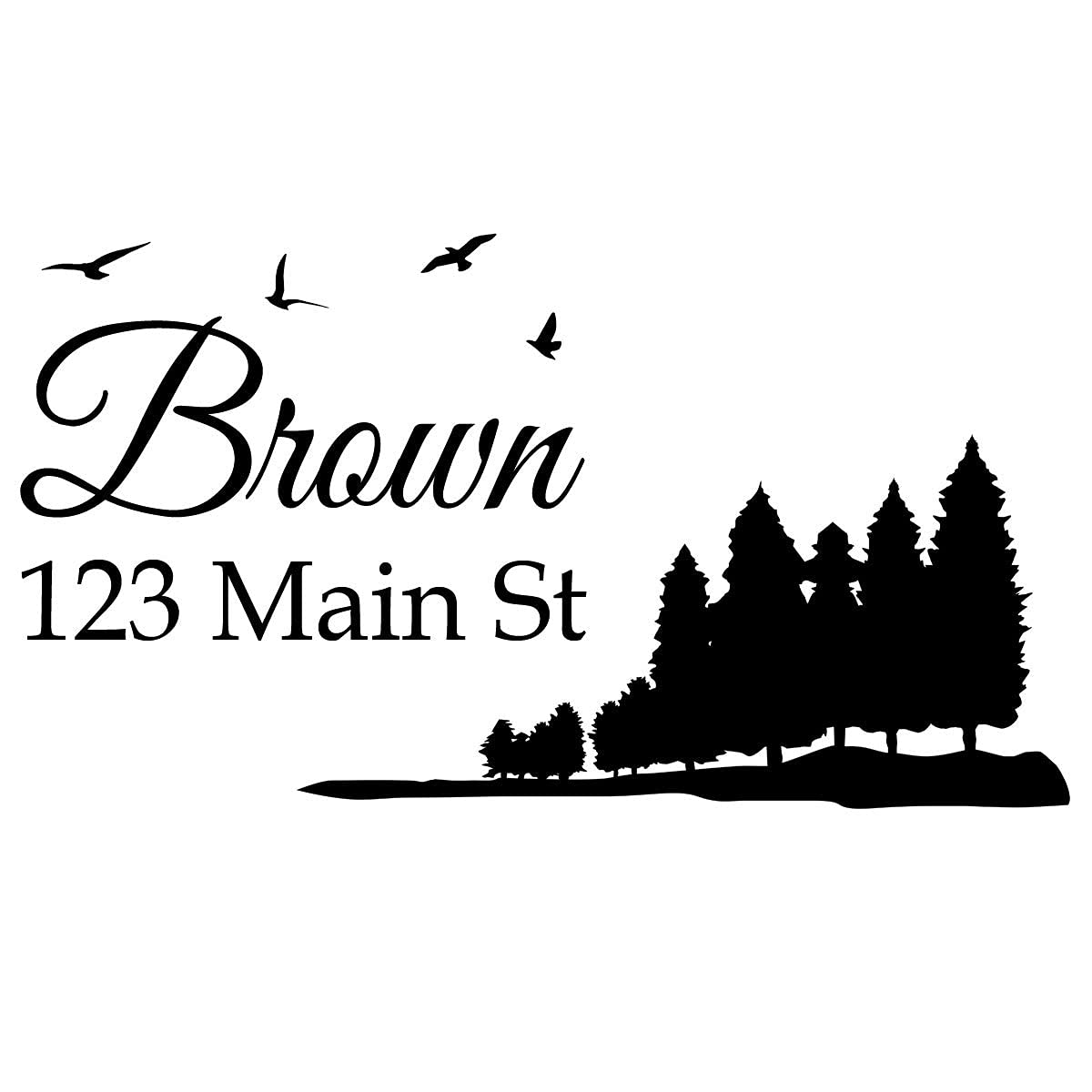 VWAQ Custom Mailbox Address Decal - Personalized Family Name Sticker for Home & Garden Decor - CMB29 (Black) | Perfect for Housewarming Gifts, Front Door Decoration & Mailbox Identification