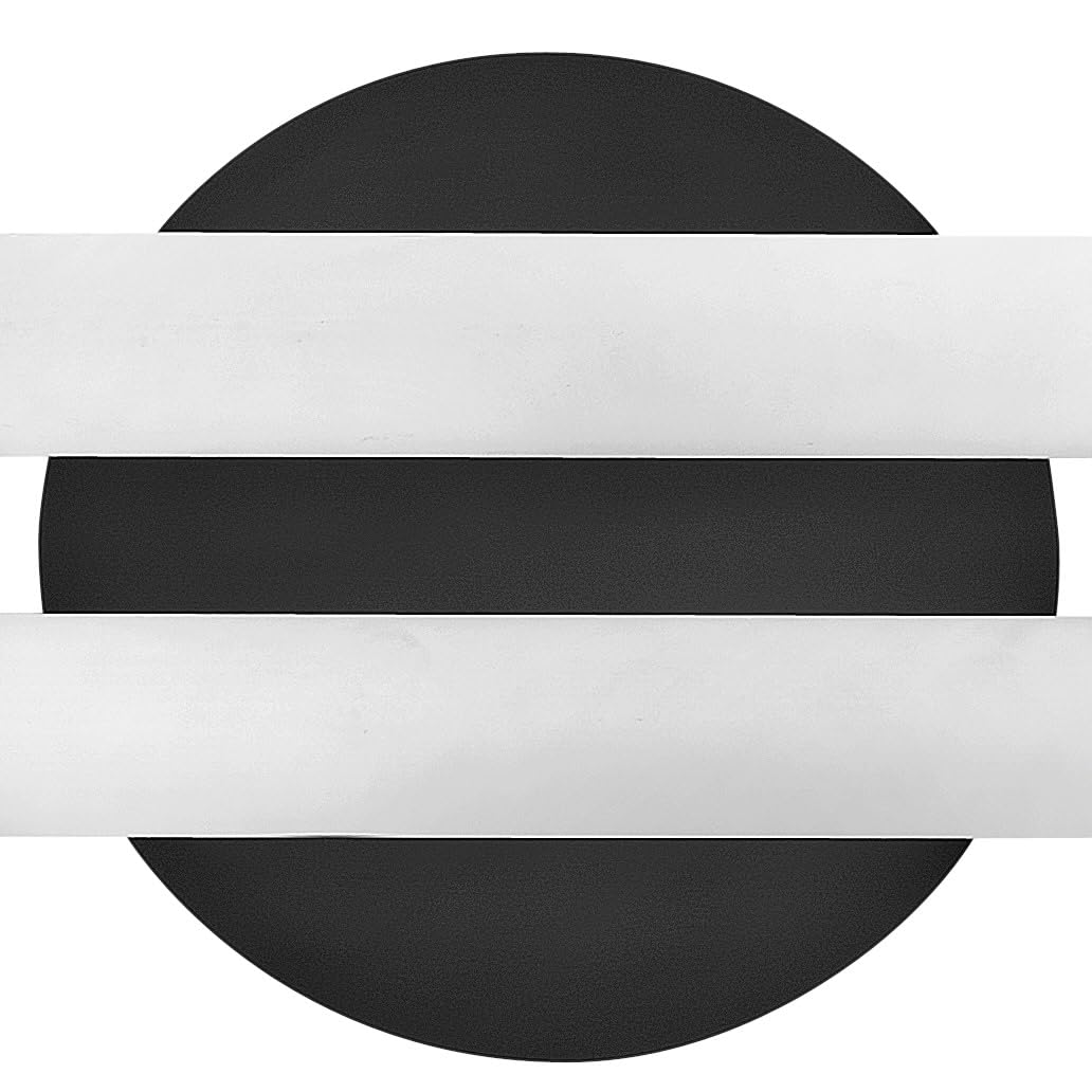 Hinkley EOS Large LED Bathroom Vanity Light Fixture in Black - Modern Lighting for Bathroom, Powder Room & Dressing Area