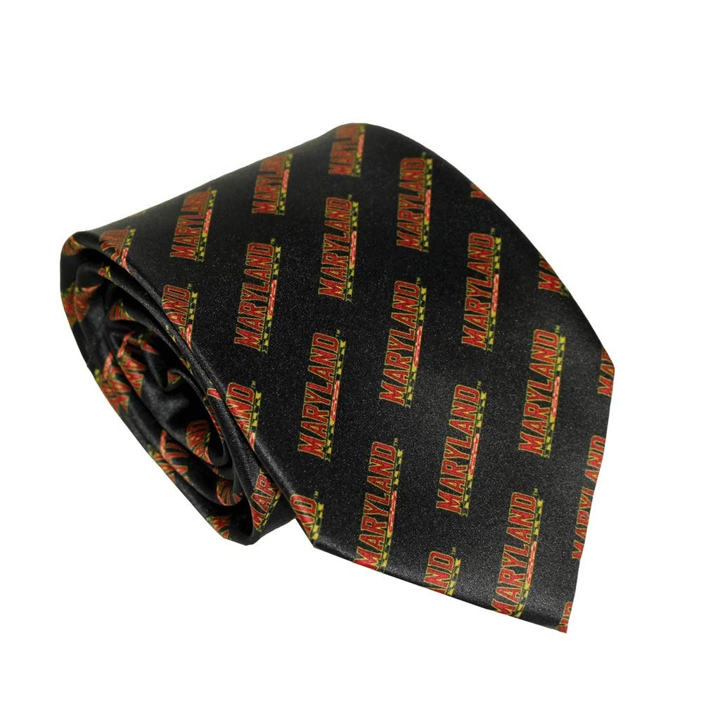 Route One Apparel | University of Maryland Athletics Tie - Official College Necktie for Alumni, Fans & Graduation - Perfect for Game Day, Formal Events & School Spirit
