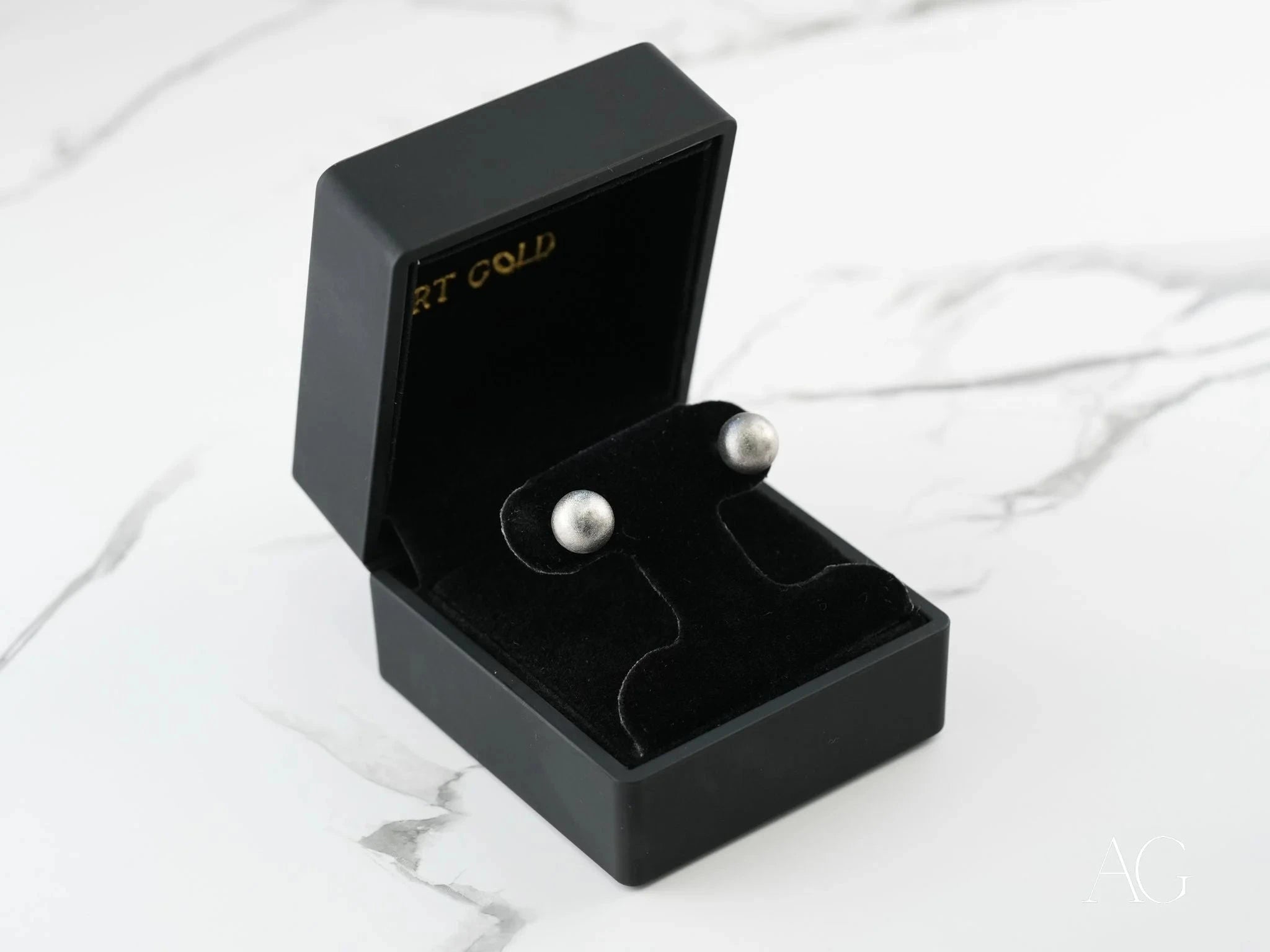 18K White Gold Ball Earrings – Elegant & Hypoallergenic Studs for Women | Perfect for Weddings, Parties & Everyday Wear