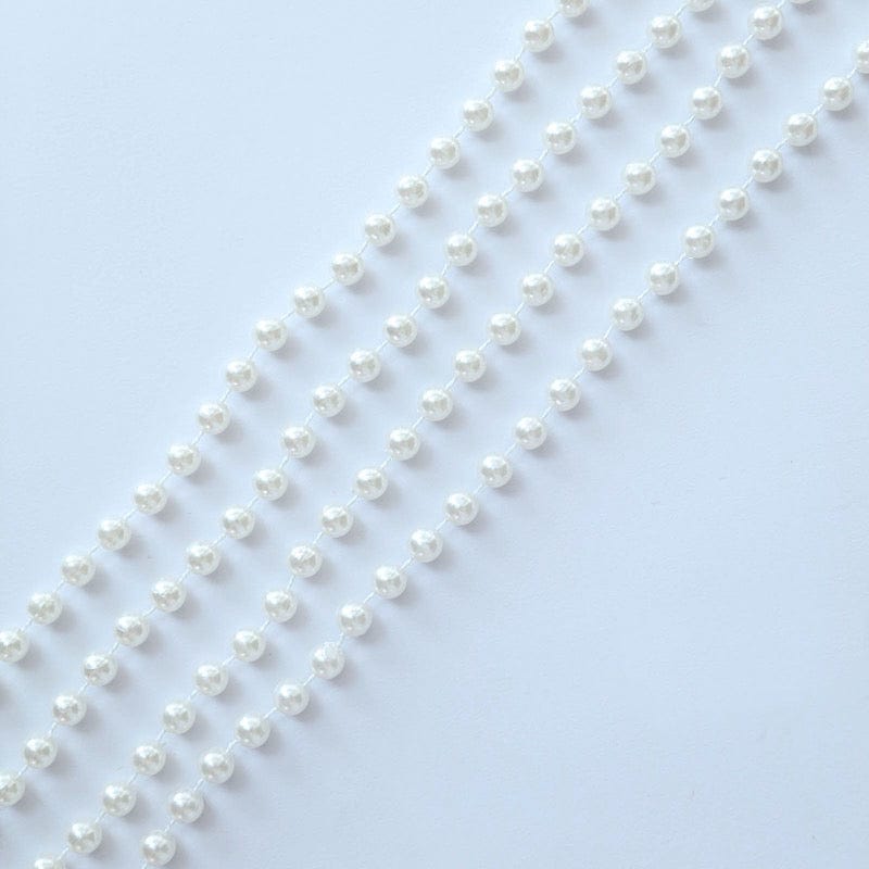 16-Pack Pre-Tied Faux Pearl Beaded Chiavari Chair Sash - Elegant Wedding Decor, Bridal Shower, Banquet & Party Chair Garland Accessories