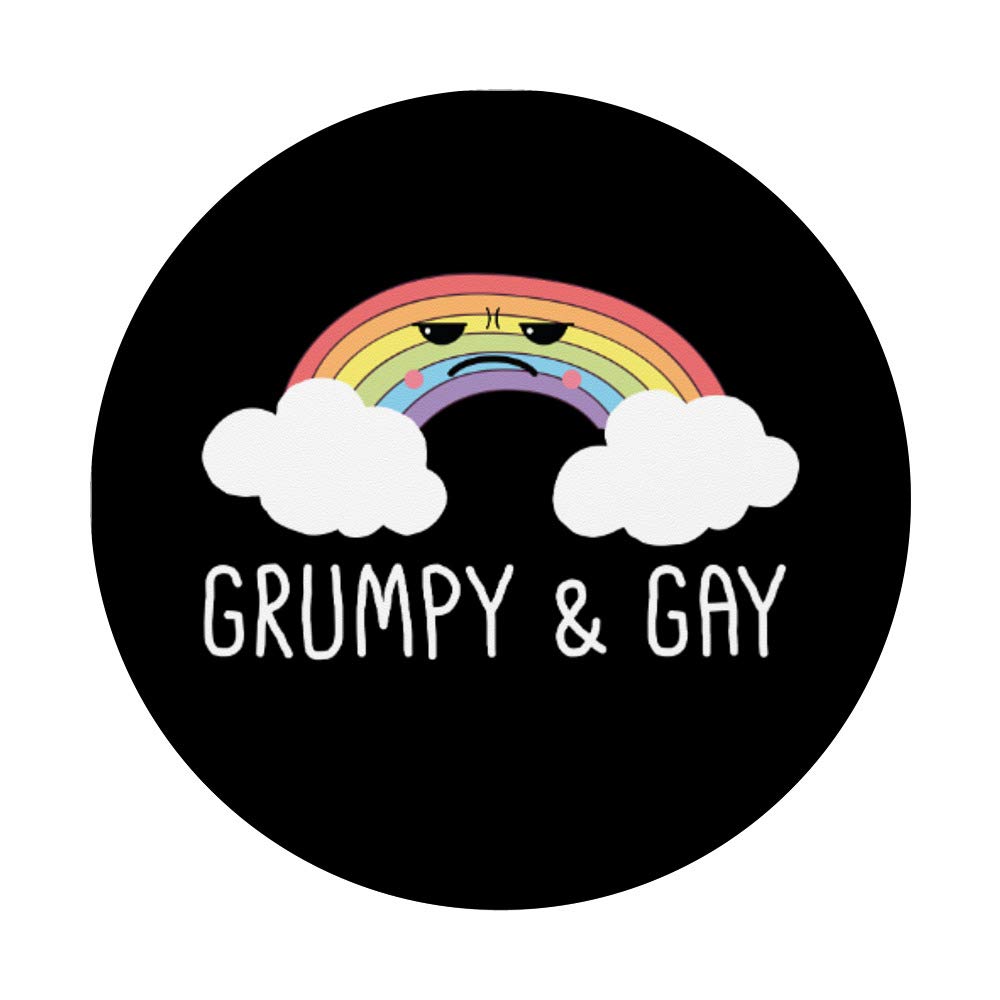Grumpy & Gay T-Shirt - Funny LGBTQ+ Pride Rainbow Graphic Tee for Men & Women | Casual Wear, Pride Events & Festivals