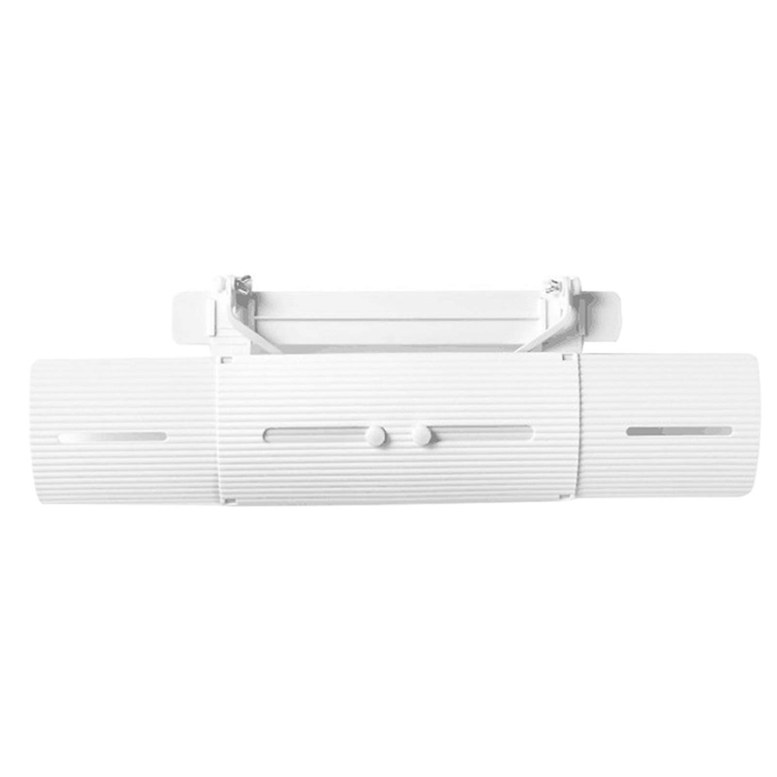 Qgg Adjustable Air Conditioner Cover - White Windshield Baffle Shield & Wind Guide Board for Straight Anti-Wind Deflection - Perfect for Home, Office & RV AC Units to Improve Cooling Efficiency