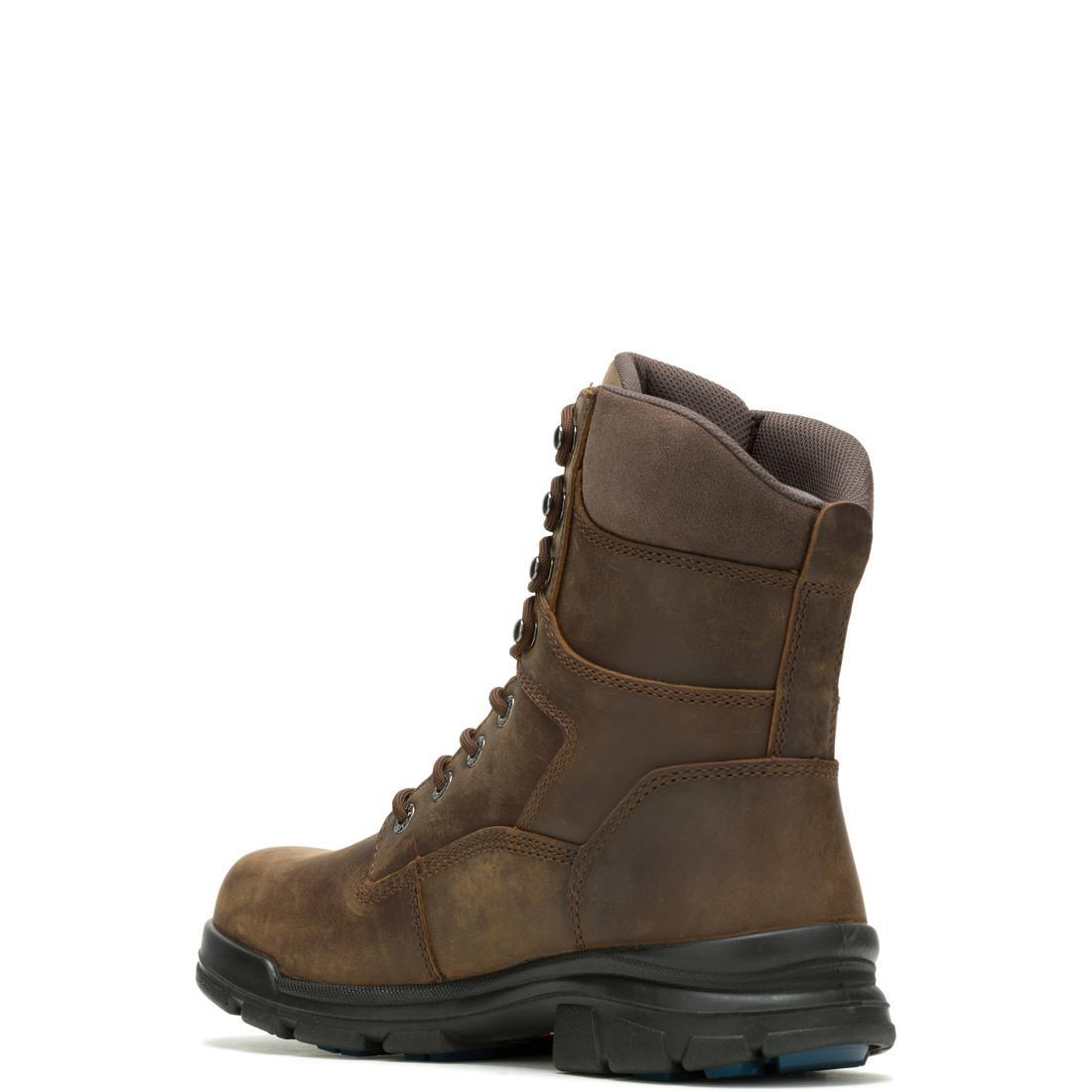 DuraShocks® SR Icon 8 CarbonMax® Work Boots for Men - Dark Brown Safety Shoes with Steel Toe, Slip Resistant & Electrical Hazard Protection - Ideal for Construction, Warehouse & Industrial Work