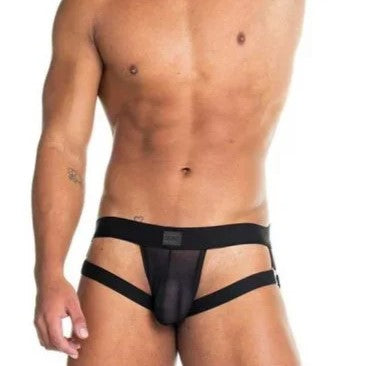 **Gigo Skin Jockstrap - Breathable Mesh Underwear for Men, Black - Comfortable Support for Sports, Gym & Active Lifestyle**