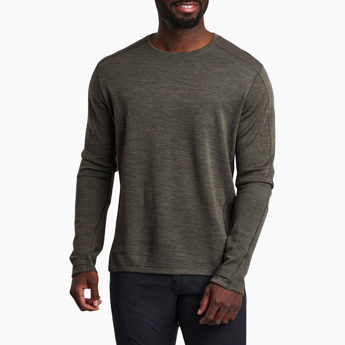 Men's Invigoratr Merino Wool Crew Neck T-Shirt - Breathable & Odor-Resistant for Hiking, Travel & Everyday Wear