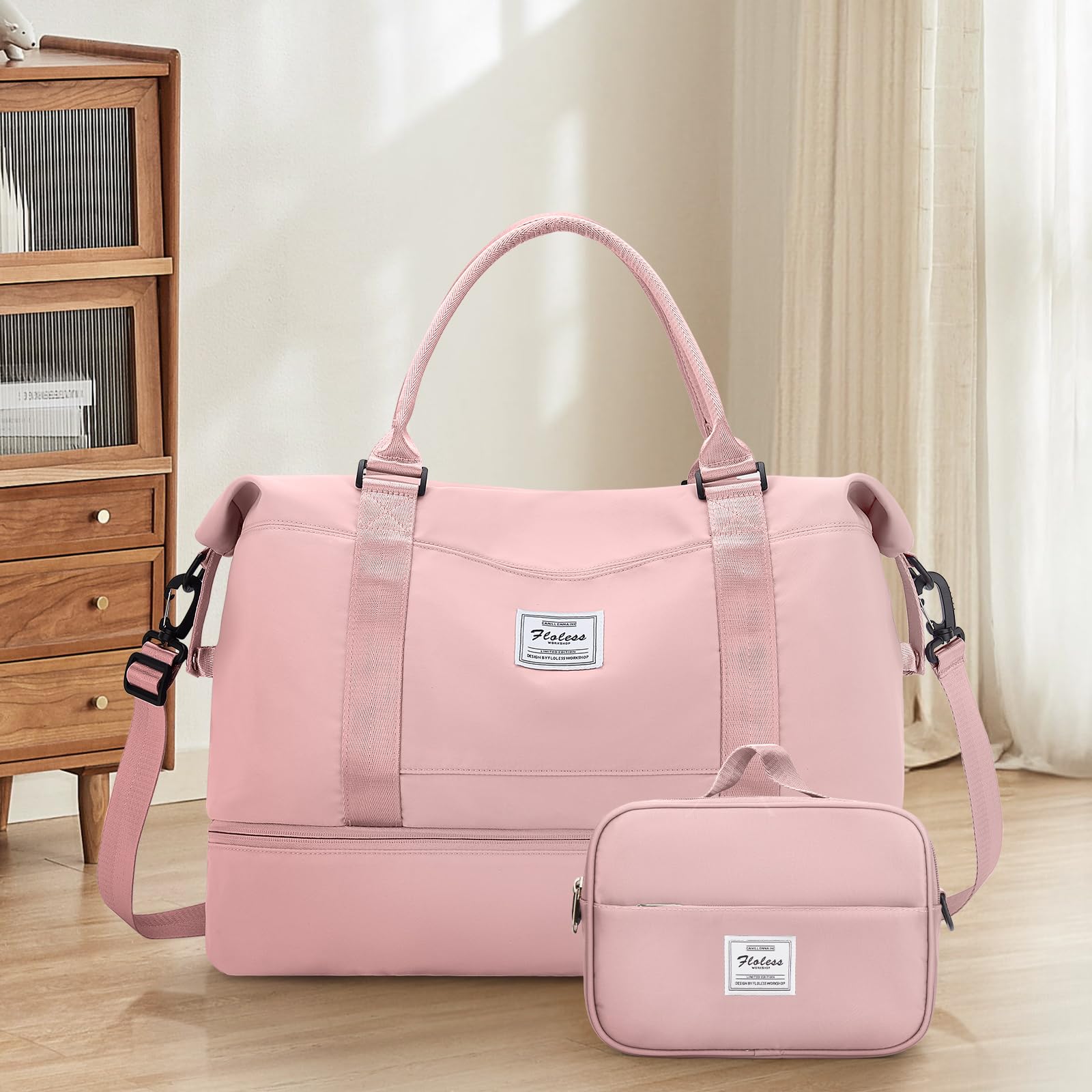 Best Weekender Bags for Women - Stylish Travel Duffel with Shoe Compartment & Toiletry Bag - Perfect for Overnight Trips, Gym, Work & Weekend Getaways