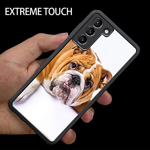 Premium TPU Shockproof Case for Samsung Galaxy S21 - Cute Lazy English Bulldog Design - Durable Protective Phone Cover for Everyday Use & Impact Protection