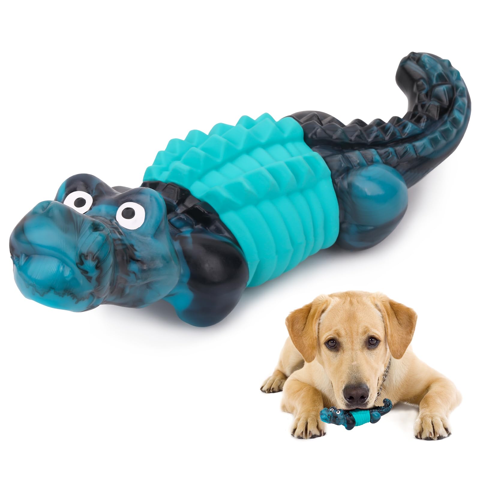 Indestructible Dog Toys for Aggressive Chewers - Durable Chew Toys for Large & Medium Breed Dogs with Real Bacon Flavor | Perfect for Playtime, Training & Anxiety Relief