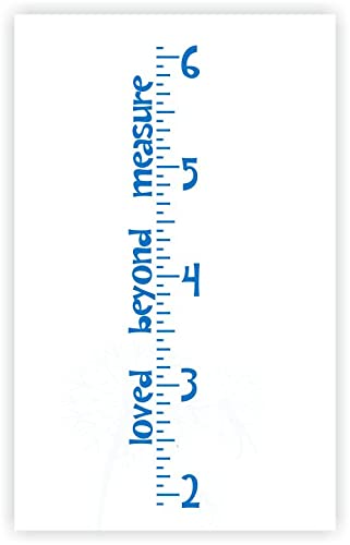 Baby Growth Chart Wall Sticker - Blue Vinyl Decal for Nursery & Kids Room Decor