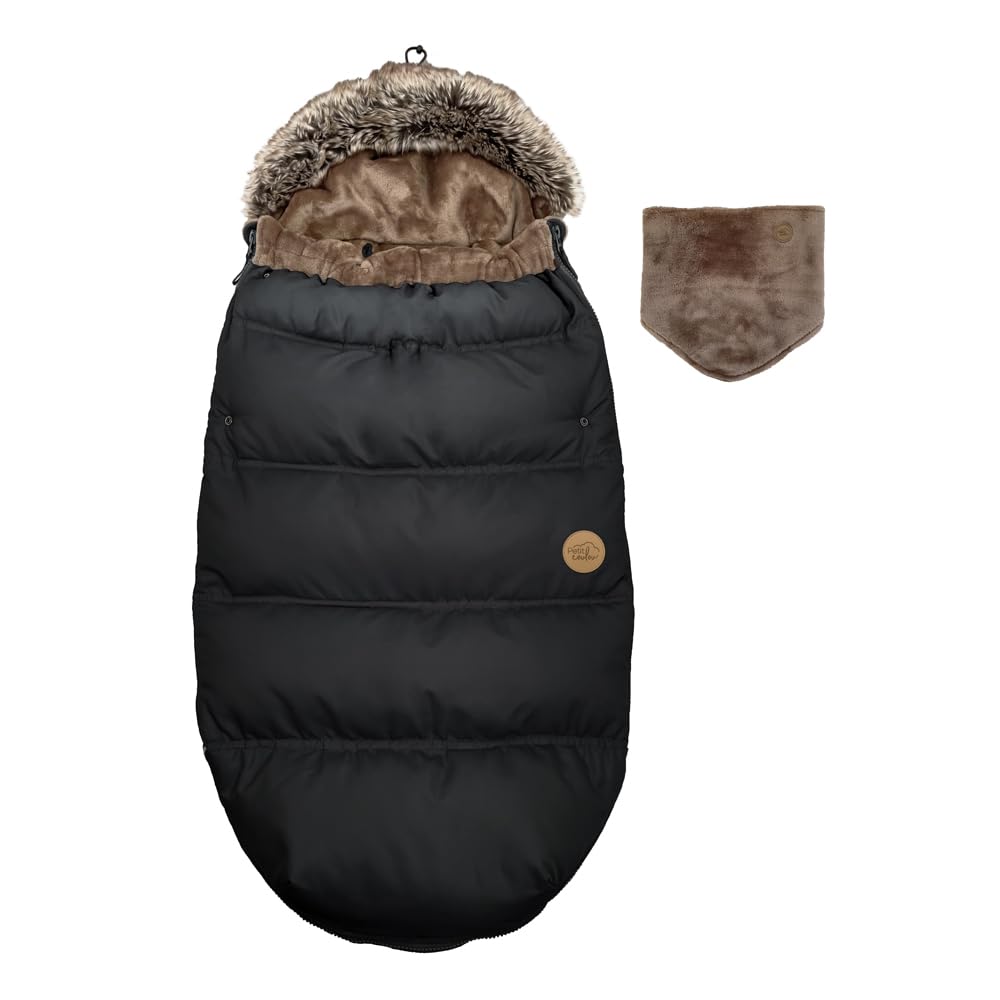Universal Baby Stroller Footmuff - Warm Toddler & Infant Sleeping Bag with Neck Warmer | Waterproof & Windproof for Strollers, Carriages, Pushchairs | Perfect for Winter Walks, Outdoor Adventures & Daily Commutes