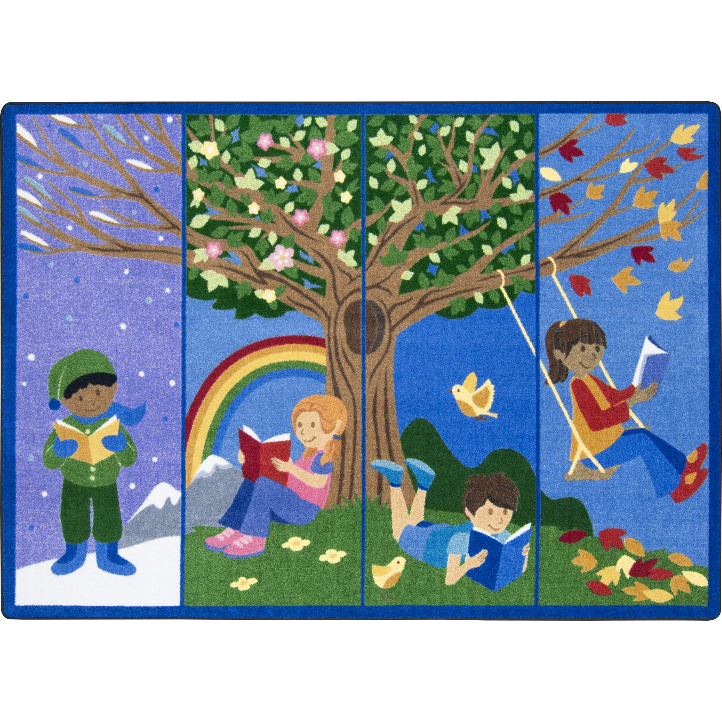 Joy Carpets Kid Essentials Seasons of Reading Area Rug - Colorful 7'8