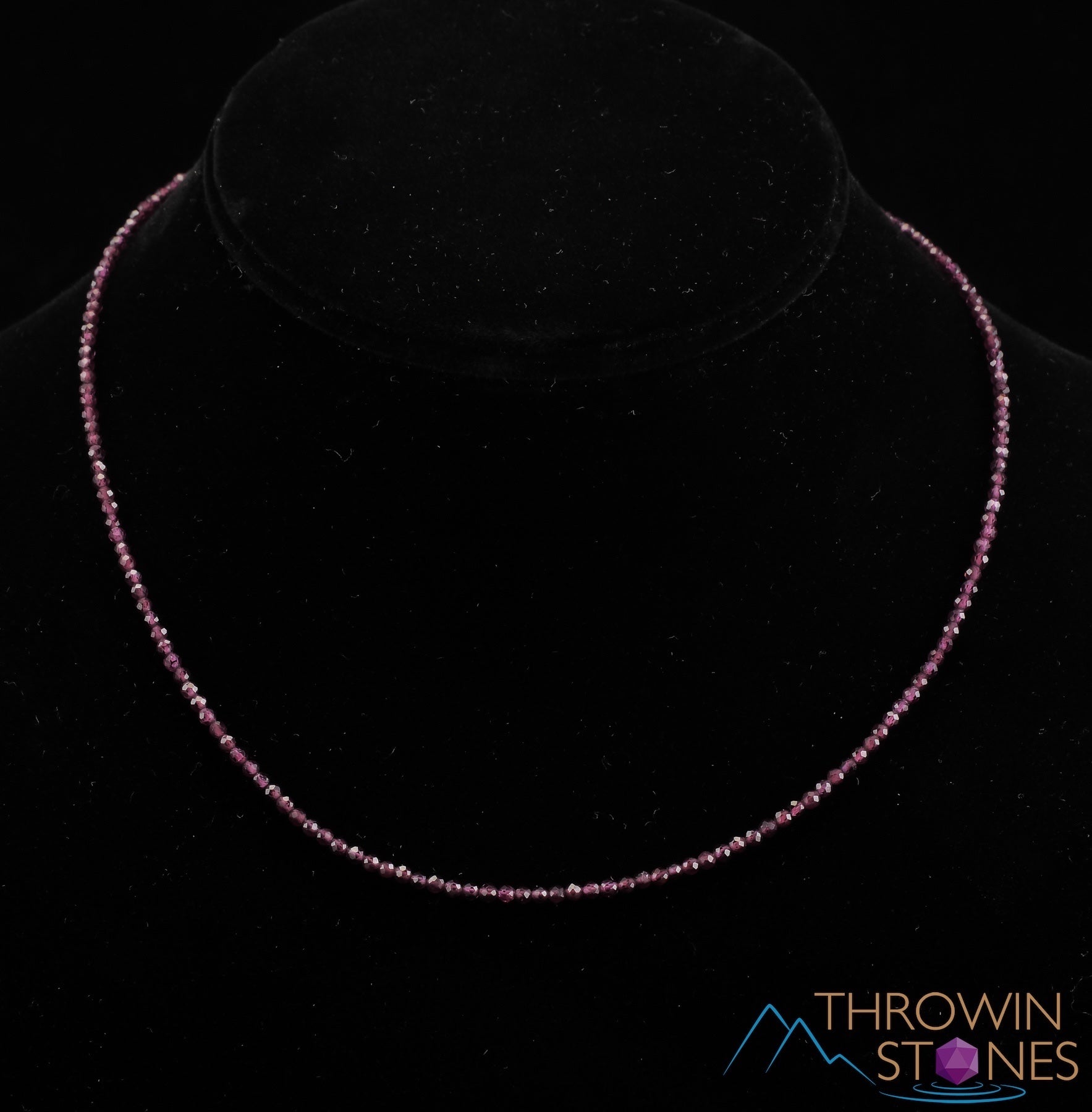GARNET Crystal Necklace - Faceted Seed Bead Choker | Dainty Beaded Birthstone Jewelry for Women | Perfect for Gifts, Weddings & Everyday Elegance (E1580)