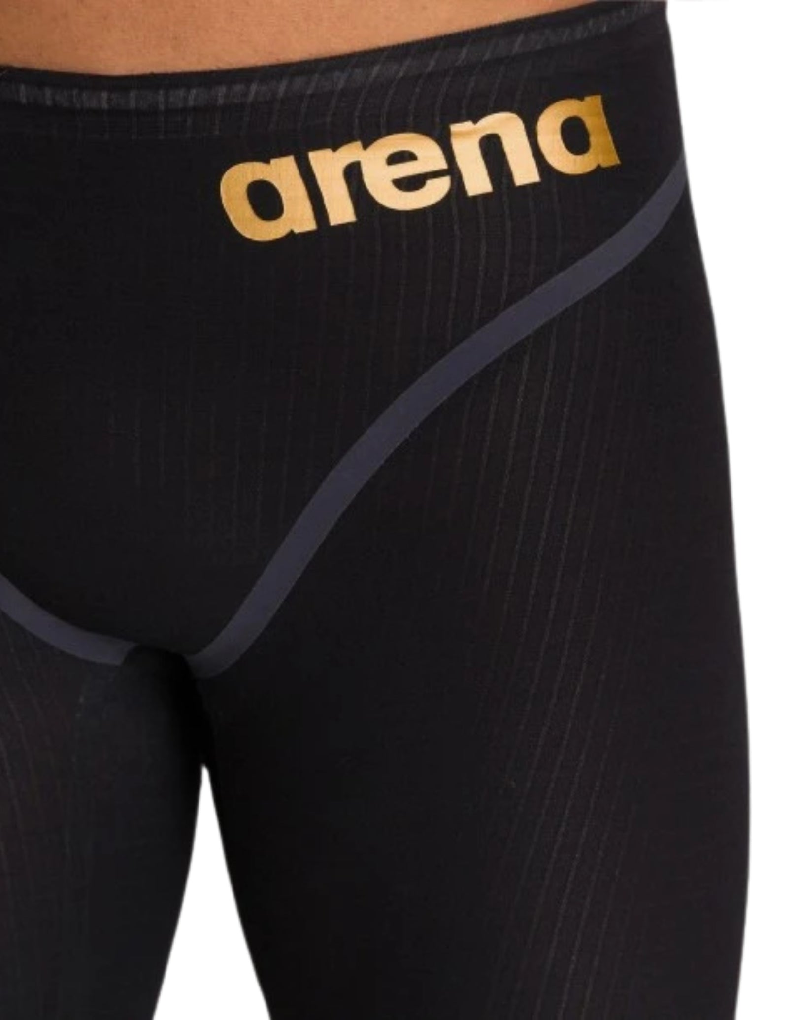 PowerSkin Carbon Core FX Competition Swim Jammer - High-Performance Swimwear for Competitive Swimmers - Black/Gold - Ideal for Training, Racing, and Professional Swimming Events