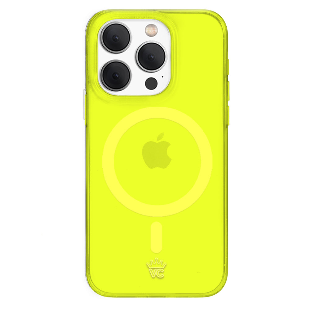 Neon Yellow Clear iPhone Case - Shockproof & Slim Protective Cover for iPhone [Model] - Perfect for Outdoor Activities, Sports & Daily Use