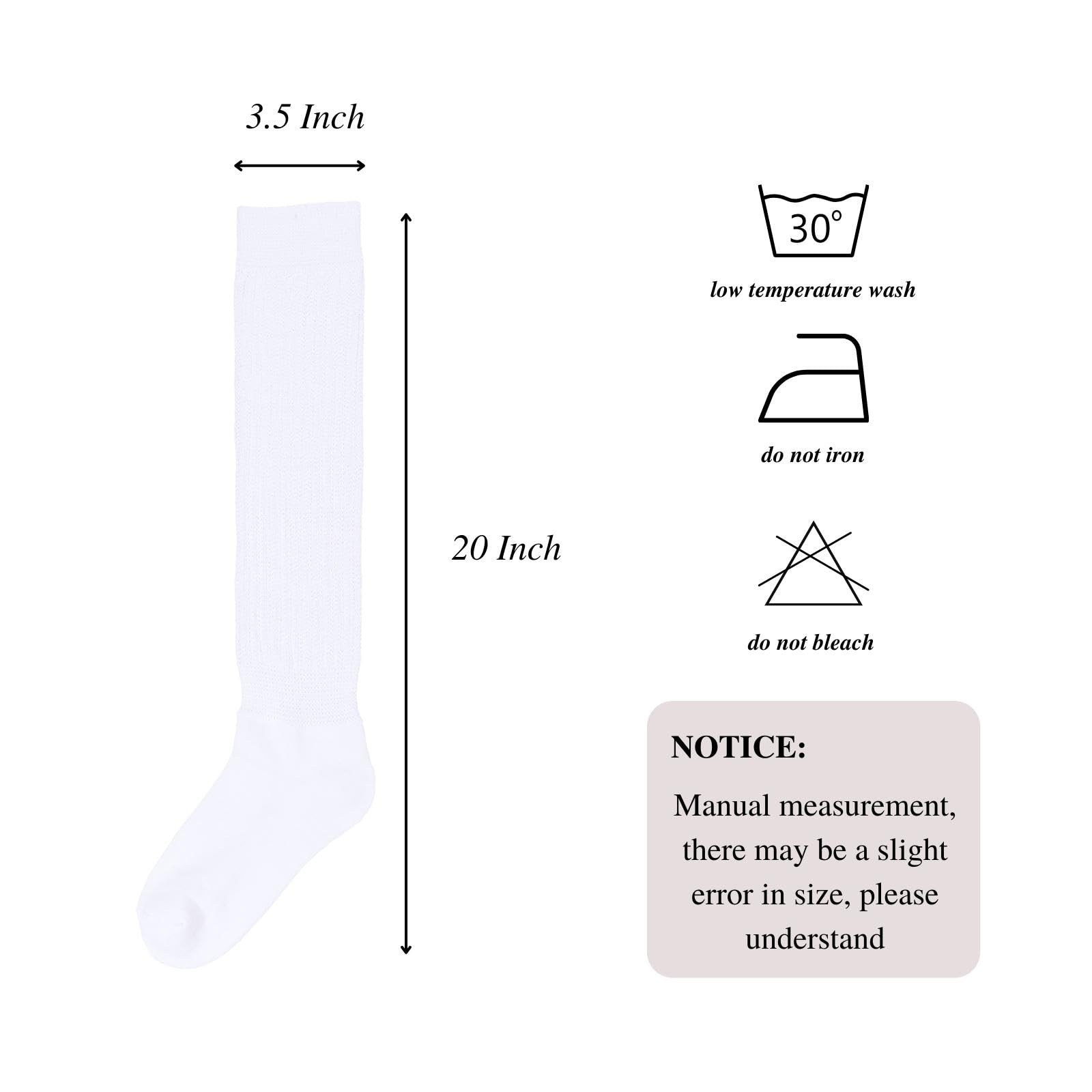 Intgoodluckycc Women's Slouch Scrunch Socks - Long High Tube Socks for Casual Wear, Fashion & Comfort - Perfect for Everyday Outfits, Sneakers & Relaxing at Home