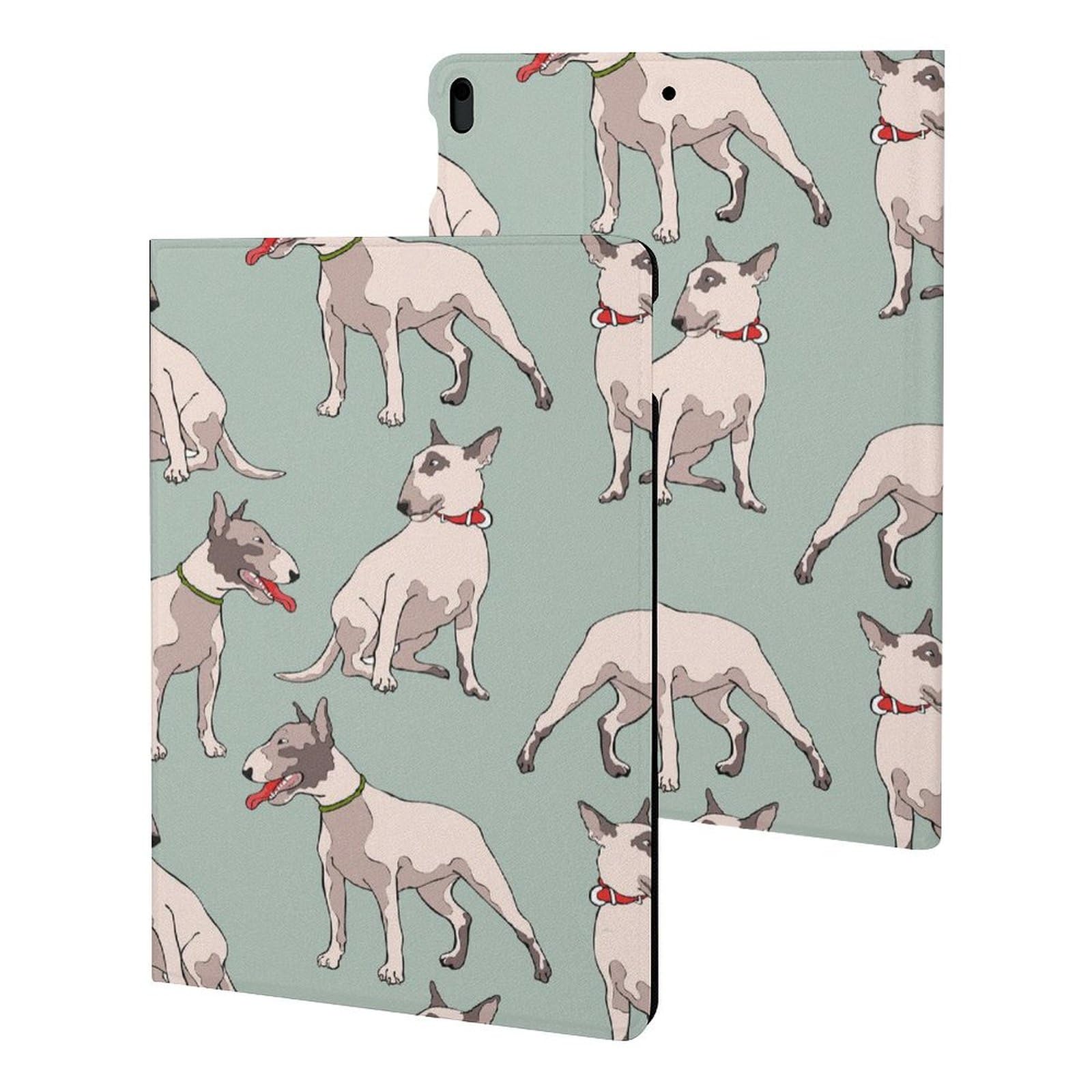 Bull Terrier Pet Dog iPad Pro/Air 3 (10.5in) Case - Multi-Angle Adjustable Stand with Auto Wake/Sleep Cover - Perfect for Work, Travel & Home Use