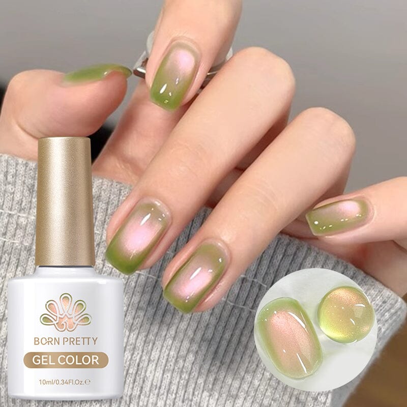 Green Cat Magnetic Gel Polish MY278 Guava 10ml - Long-Lasting Nail Art for Home & Salon Manicures