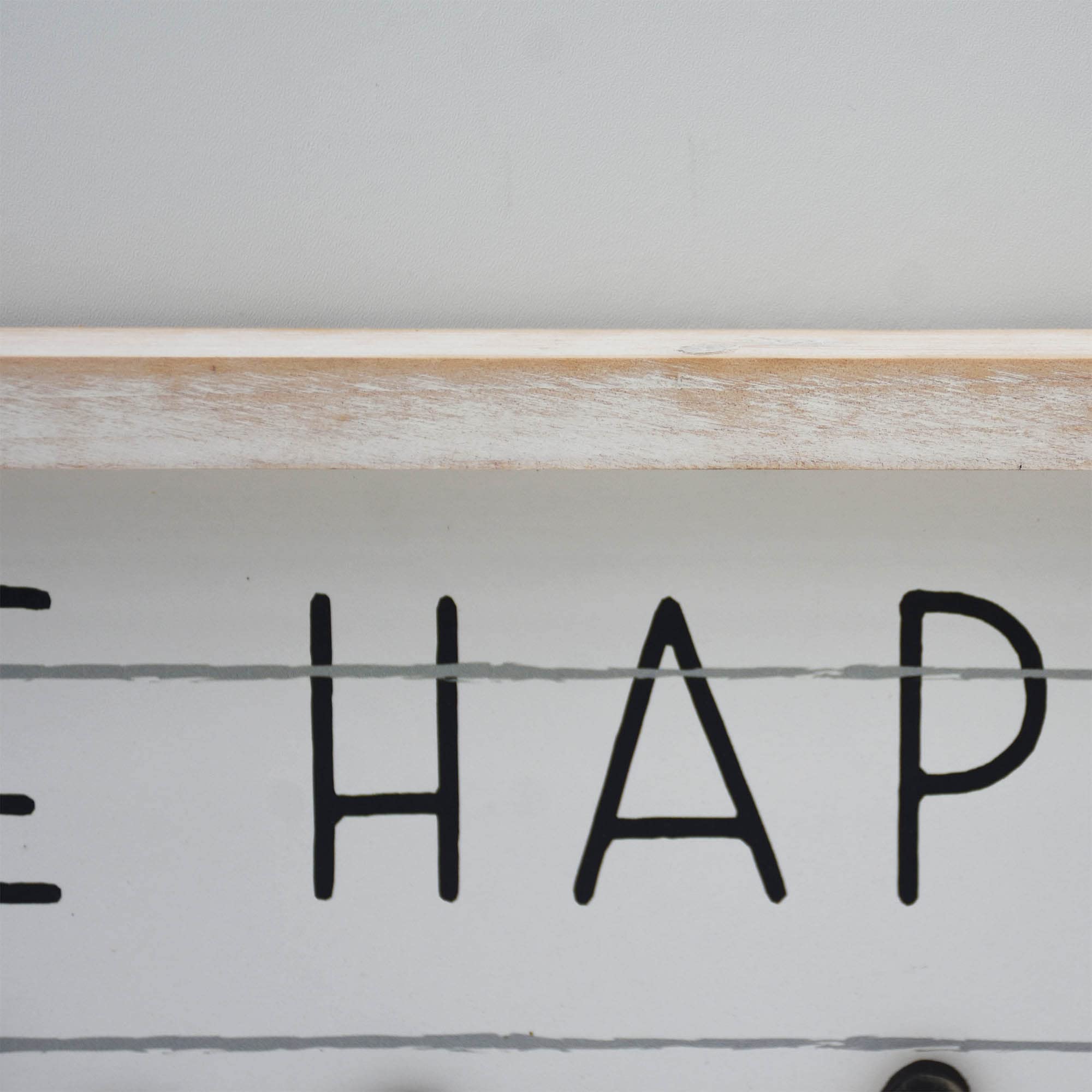 PARISLOFT Life Happens Coffee Helps Wooden Framed Wall Art - 23.6''W x 7.8''H Farmhouse Kitchen Decor, Coffee Bar Sign, Rustic Home Hanging Decoration - Perfect for Coffee Shops, Cafes, Kitchens & Living Rooms
