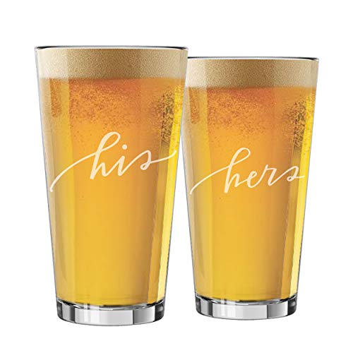 Pint Beer Glasses Set of 2