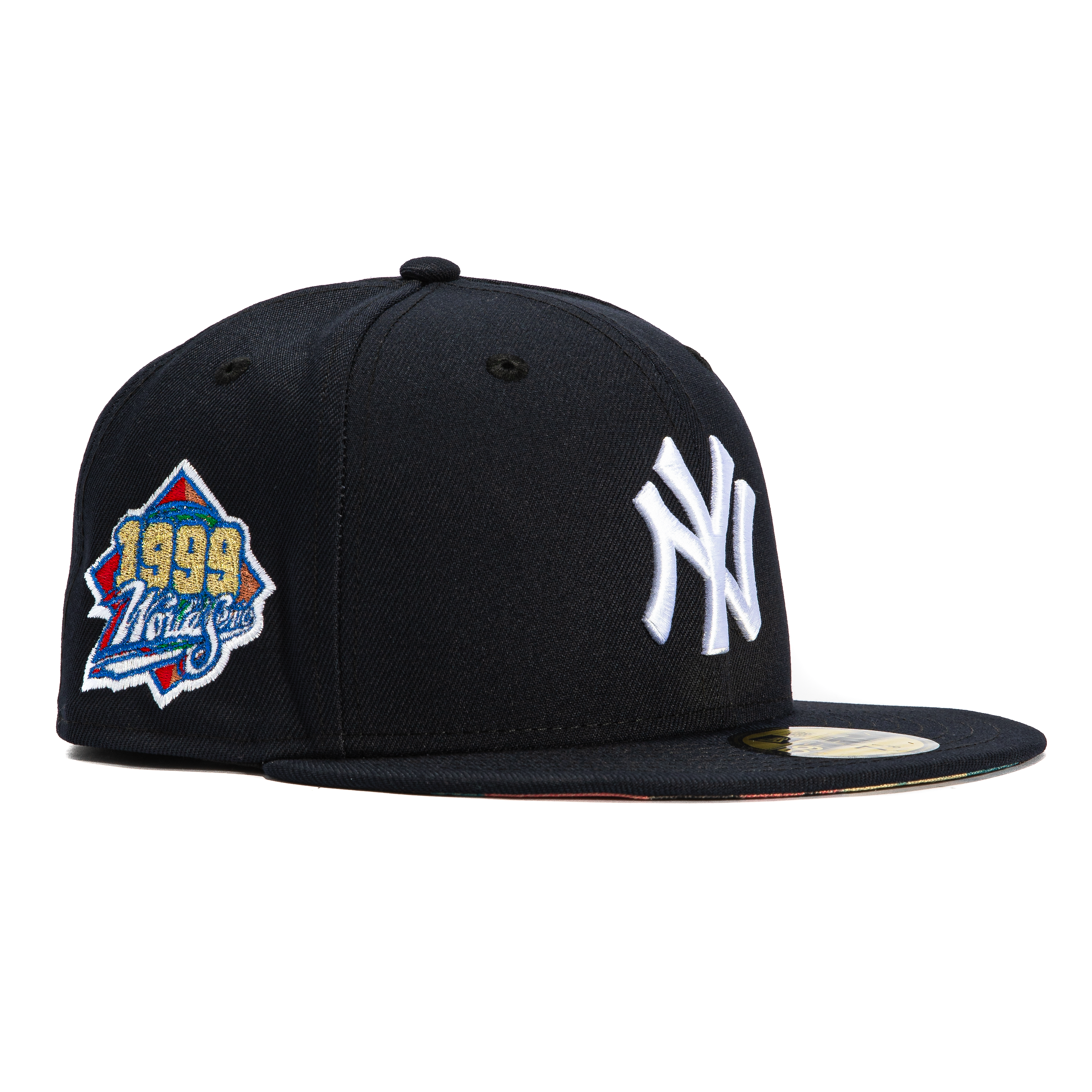 New Era 59Fifty New York Yankees 1999 World Series Patch Camo UV Protection Baseball Cap - Navy Blue Hat for Yankees Fans, Sports Enthusiasts & Outdoor Activities