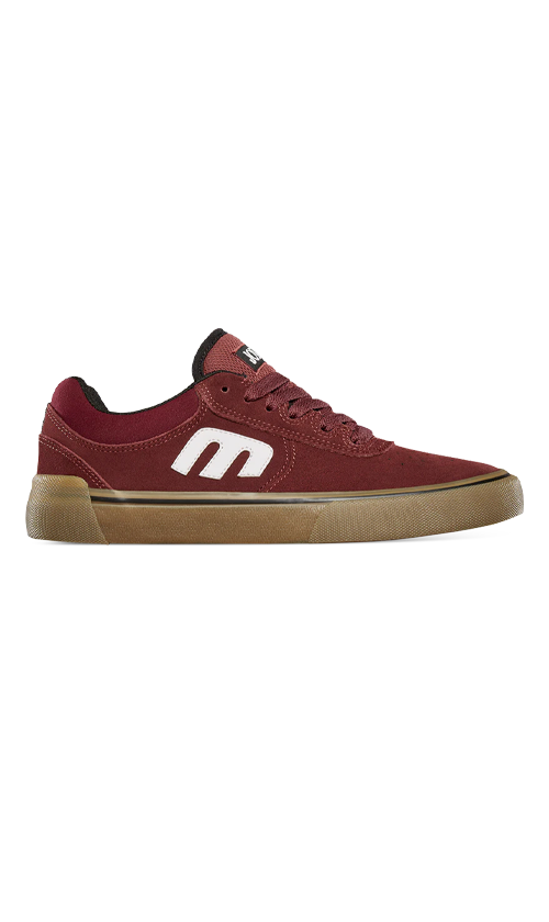 Etnies Joslin Vulc Men's Skateboarding Shoes - Burgundy/Gum - Durable & Comfortable for Street Skating & Casual Wear