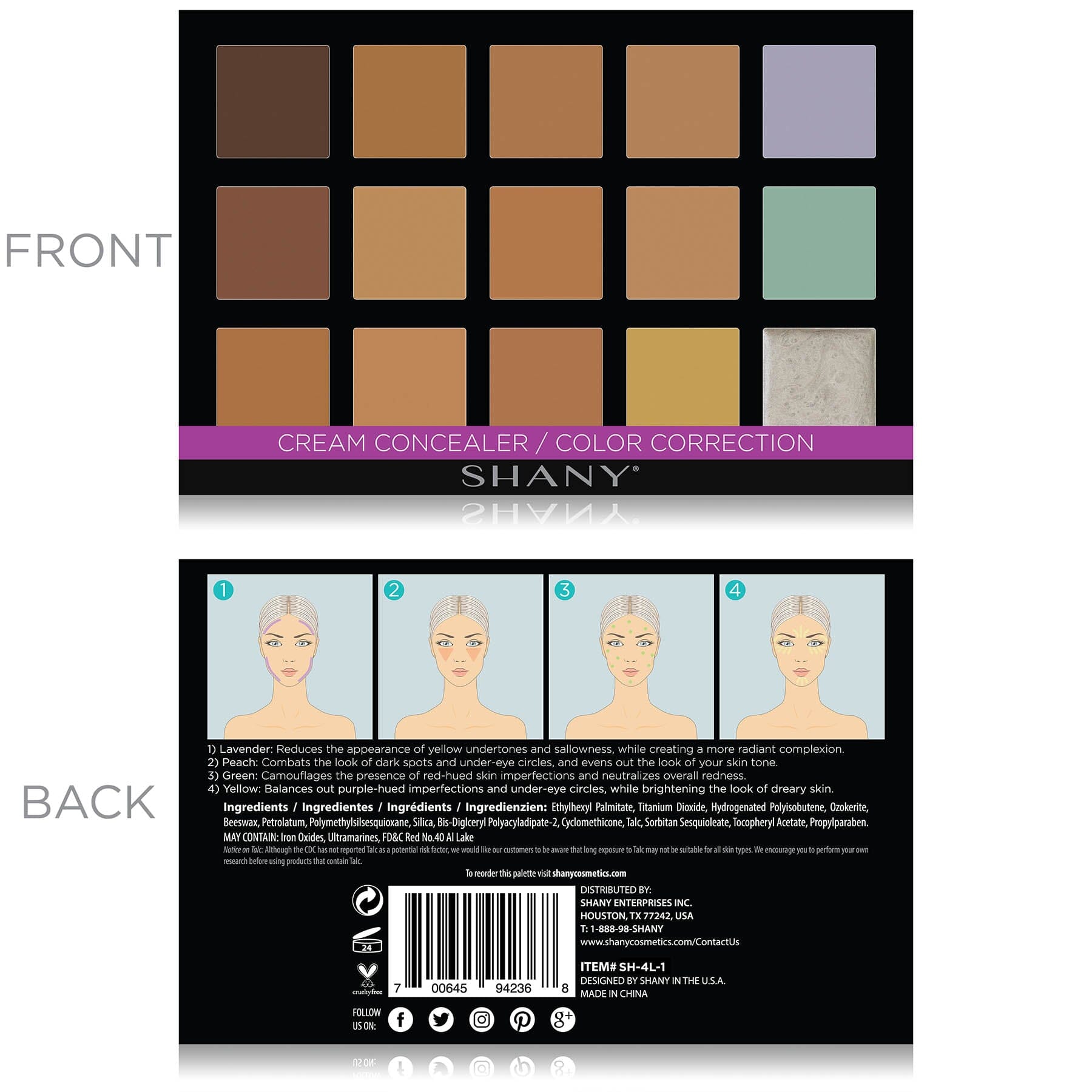 4 Layer Contour & Highlight Makeup Kit with Refillable Pans - Professional Face Contouring Palette for Cheekbones, Nose & Jawline - Perfect for Bridal, Photoshoot & Everyday Makeup Looks