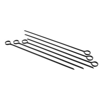Outset 13.25 Inch Non-Stick Skewers - 6 Pack for BBQ, Grilling, and Kabobs - Perfect for Outdoor Cooking, Camping, and Backyard Parties