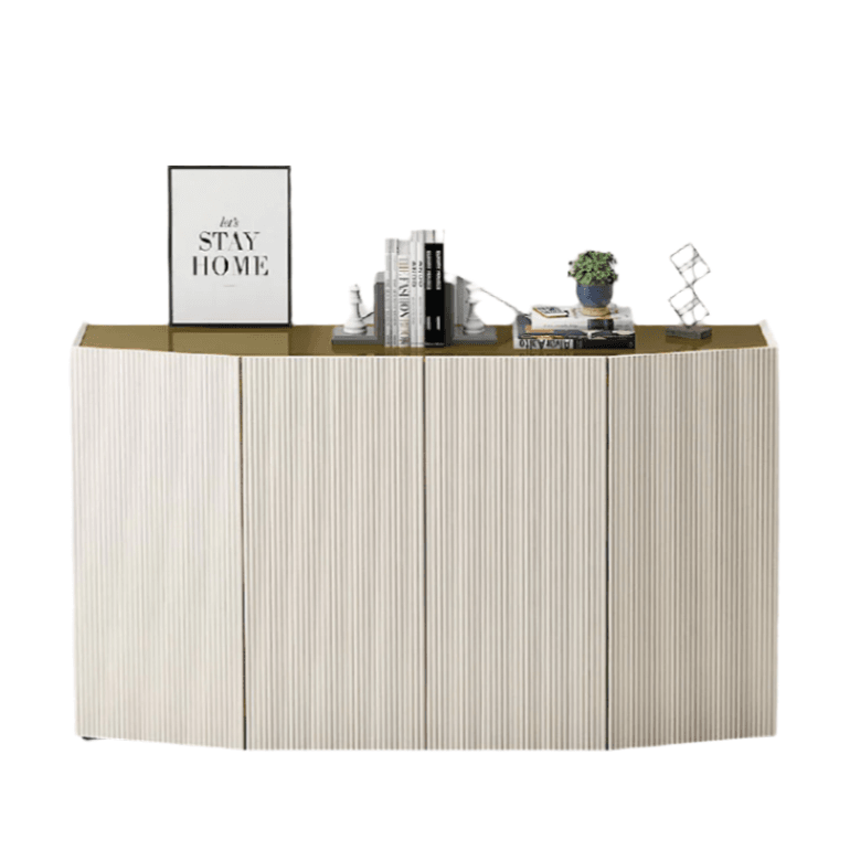 Levon Sideboard - Modern Buffet Cabinet with 2 Doors & 4 Drawers for Dining Room Storage | Perfect for Home, Office, and Restaurant Use