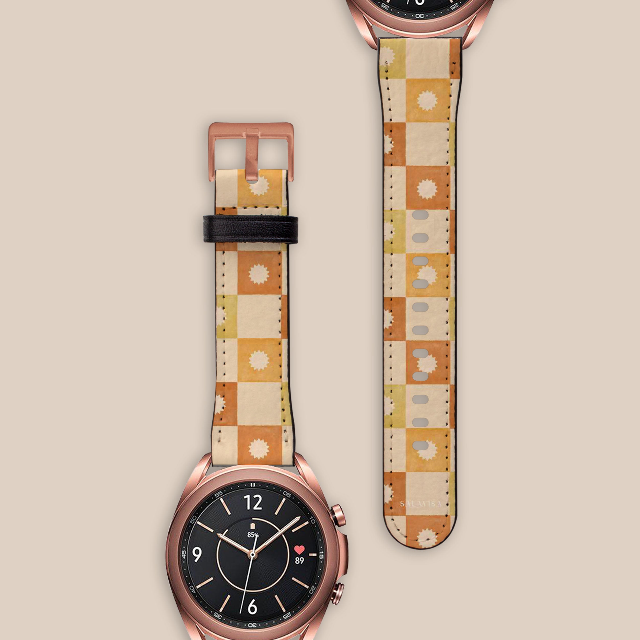 Checkered Elegance Galaxy Watch Band - Stylish & Durable Replacement Strap for Samsung Galaxy Watch - Perfect for Workouts, Office & Casual Wear