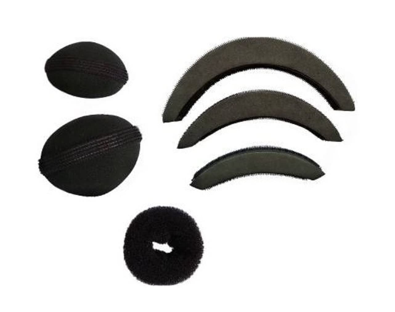 UZC 6-Piece Hair Styling Tools Set - Donut Bun Ring, Oval Hair Puff Maker, Banana Puff Maker for Perfect Updos & Voluminous Styles | Great for Weddings, Parties & Everyday Hairstyles