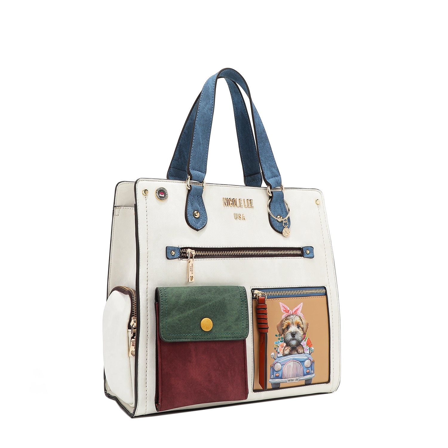 Stylish COLORBLOCK LARGE SATCHEL Handbag for Women - Fashionable Crossbody & Shoulder Bag - Perfect for Work, Travel & Daily Use