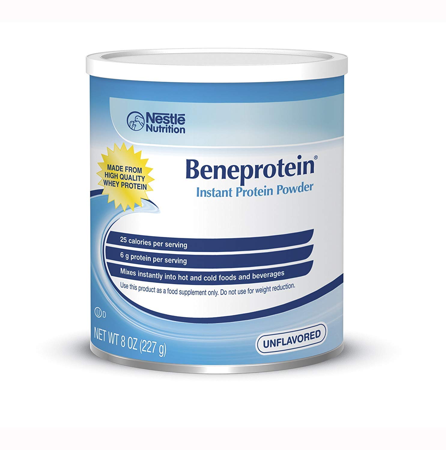 Beneprotein Unflavored Protein Powder Supplement - 8 oz Can (Pack of 6) | High-Quality Nutrition for Meal Replacement, Weight Management & Recovery