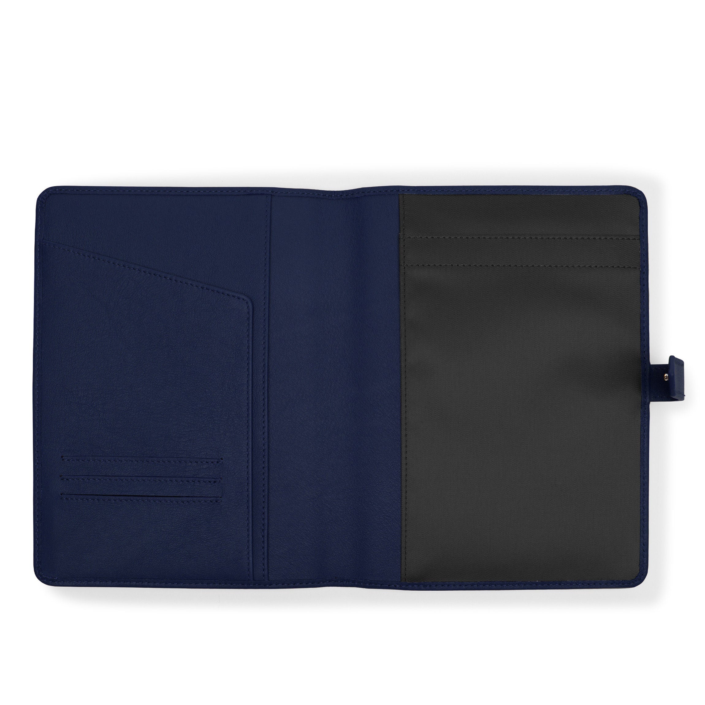 A5 Junior Snap Padfolio - Professional Navy Blue Portfolio for Students & Business - Perfect for Job Interviews, School, and Office Organization