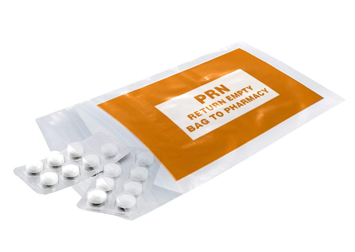 APQ 1000 Pack 4x6 Inch Clear Orange PRN Bags with Zipper - 2 Mil Thick Polyethylene Medical Bags | Secure Seal Closure | Perfect for Pharmacy, Infirmary & Healthcare Storage Needs