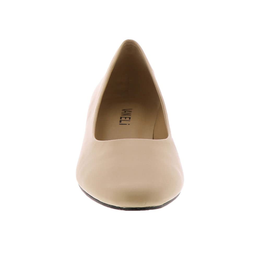 VANELi Women's Astyr Leather Almond Toe Dress Pumps - Elegant High Heels for Office, Party & Wedding Occasions