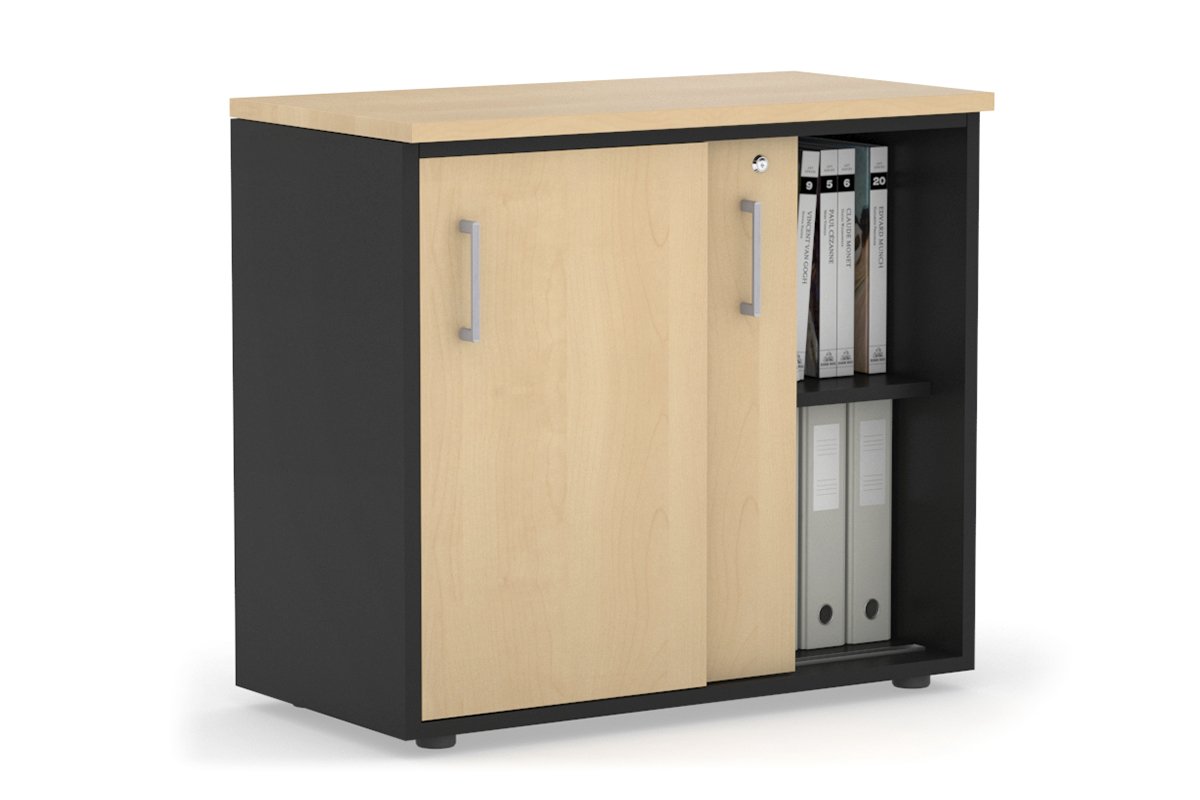 Modern 800W x 750H x 450D Sliding Door Credenza Cabinet - Stylish Storage Solution for Living Room, Bedroom or Office Organization