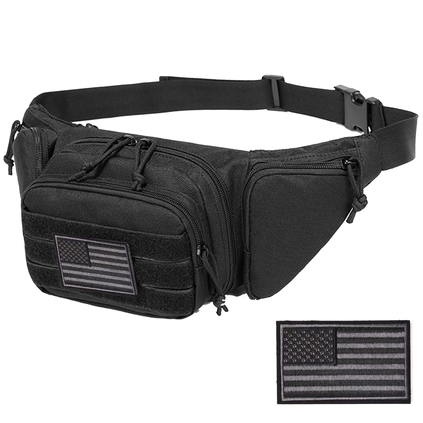 Tactical Concealed Pistol Fanny Pack - Gun Holster Waist Bag for Handguns, 1911 & More | Durable CCW Carry Solution with U.S. Patch | Perfect for Hiking, Travel & Everyday Concealed Carry