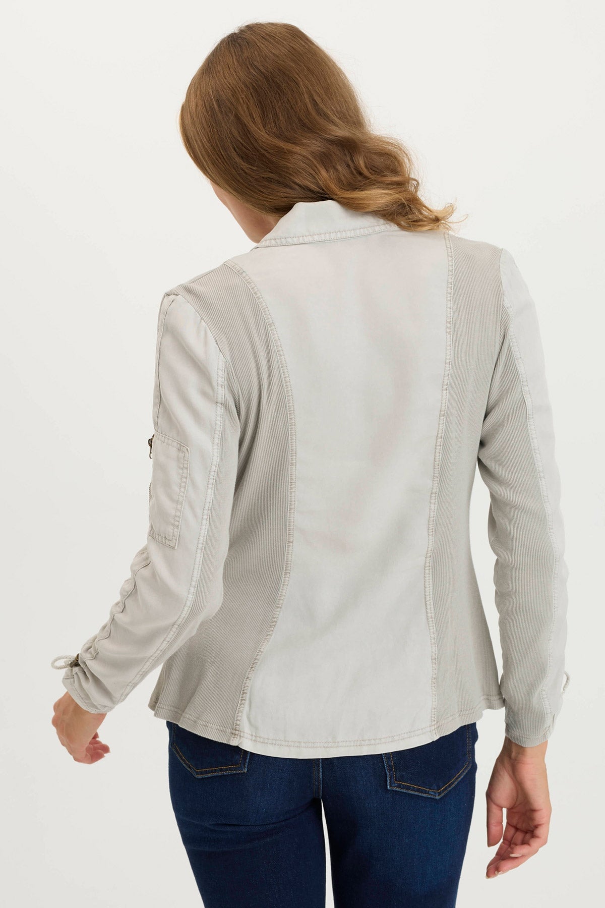 Stylish Stratford Twill & Jersey 3/4 Sleeve Blazer Jacket for Women - Perfect for Office Wear, Business Meetings & Smart Casual Outfits